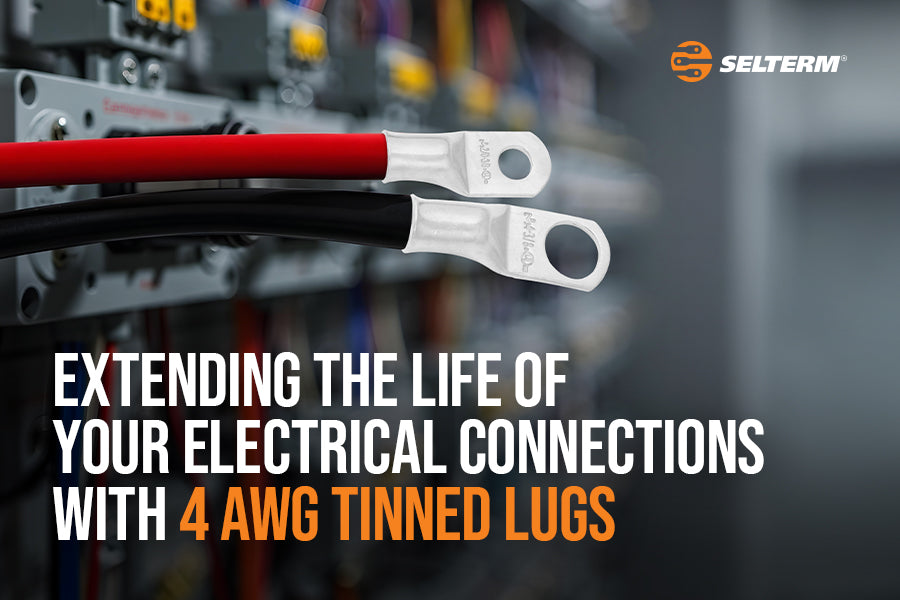 Connections with 4 AWG Tinned Lugs