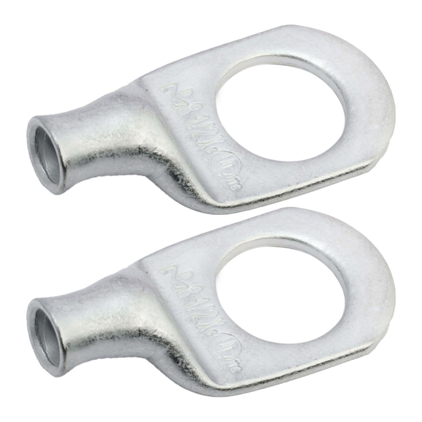 8 AWG (8 Gauge) 1/2" Stud, Tinned Copper Battery Cable Ends, Wire Lugs, Marine Grade, MD0812PX