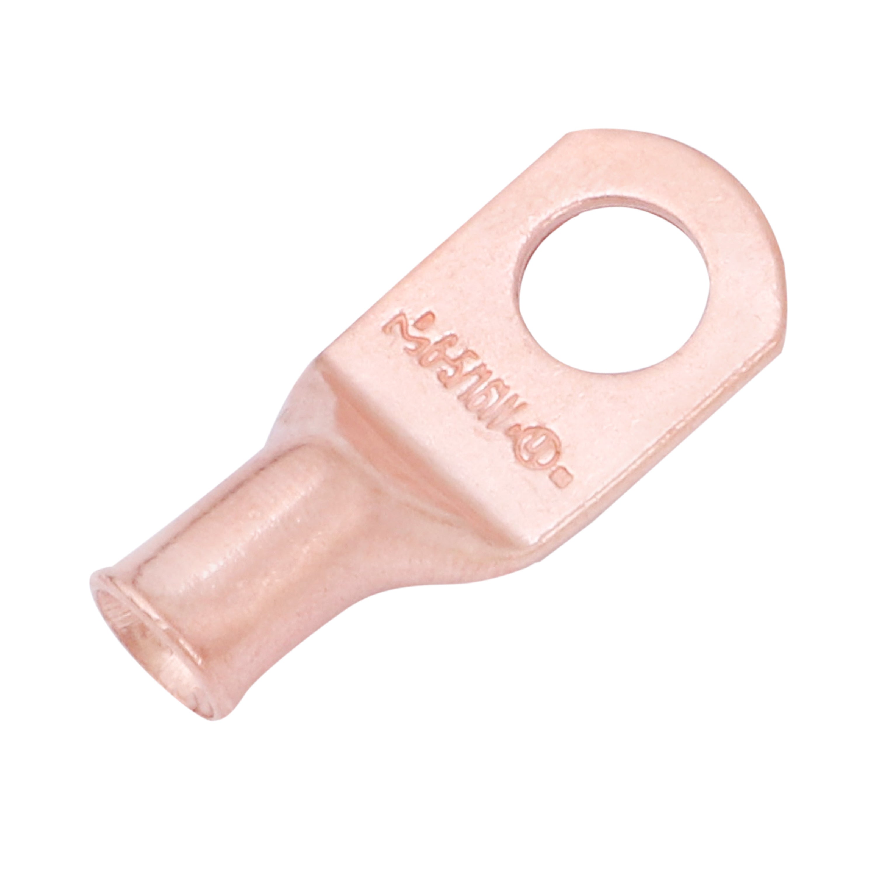 6 AWG, 5/16 Stud, (Wide Pad) Bare Copper Battery Cable Ends