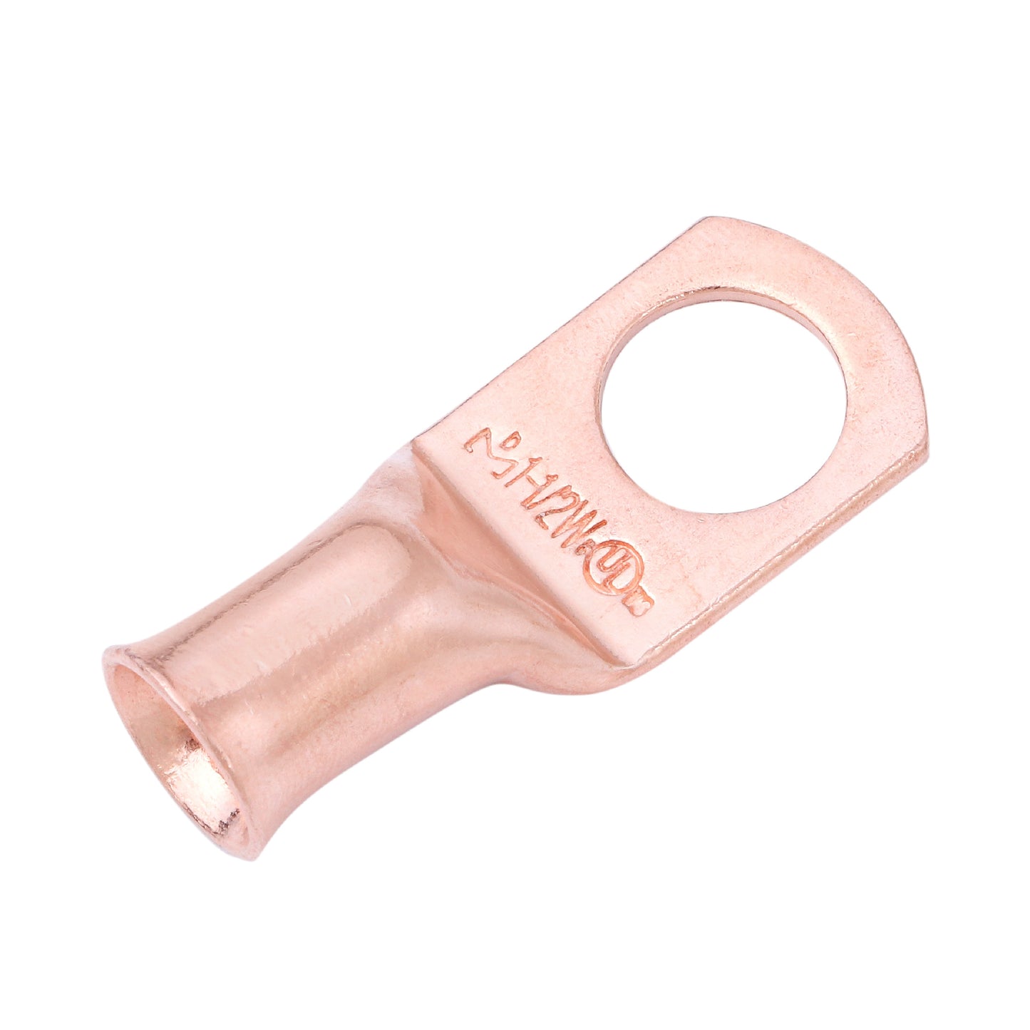 1AWG (1 Gauge) 1/2" Stud, Bare Copper Battery Cable Ends, Wire Lugs, Heavy Duty, MD0112UW