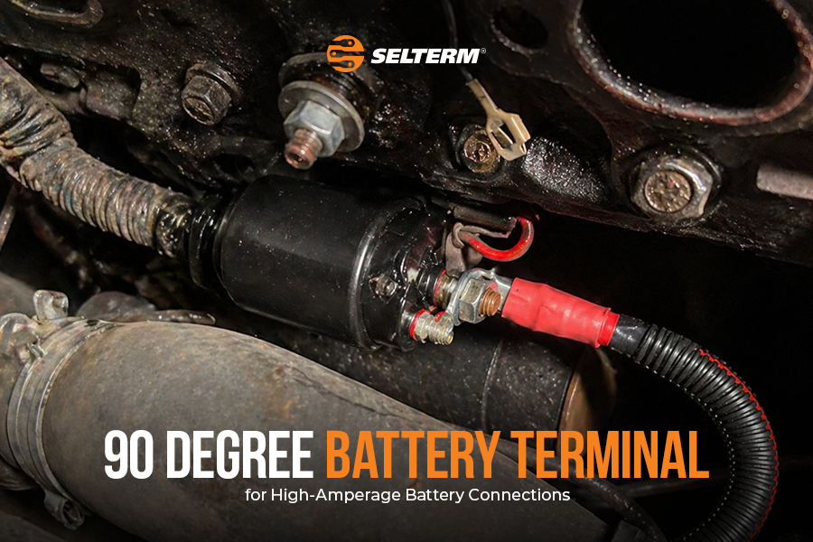 90 Degree Battery Terminal for High-Amperage Battery Connections