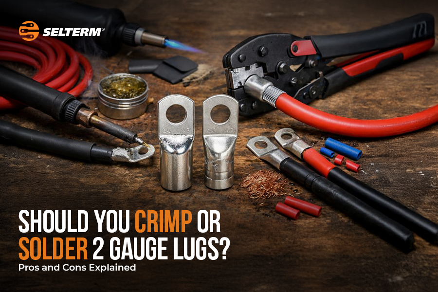 2 AWG Cable Lugs Explained: Crimping or Soldering? – SELTERM