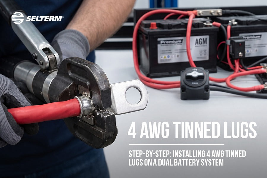 Step-by-Step: Installing 4 AWG Tinned Lugs on a Dual Battery System