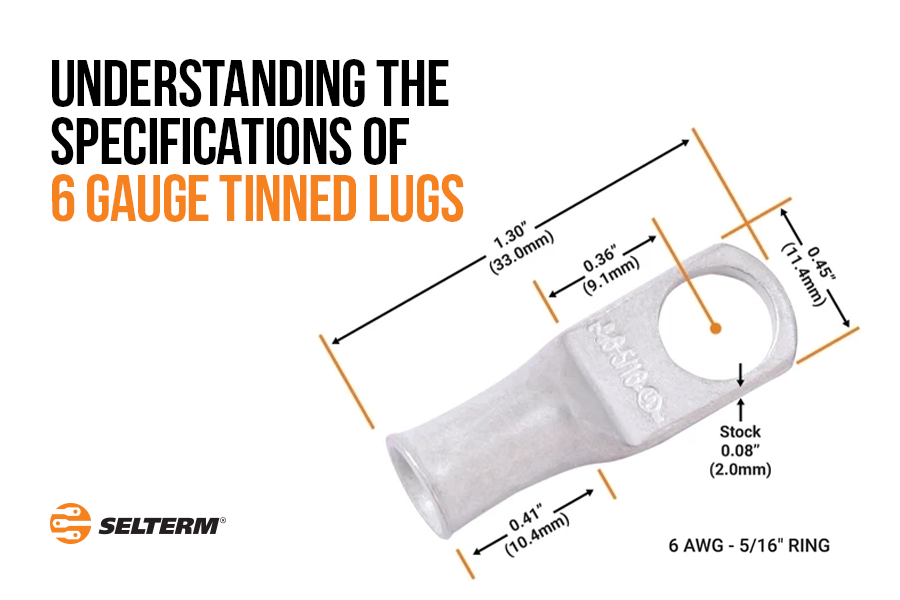 Specifications of 6 Gauge Tinned Lugs