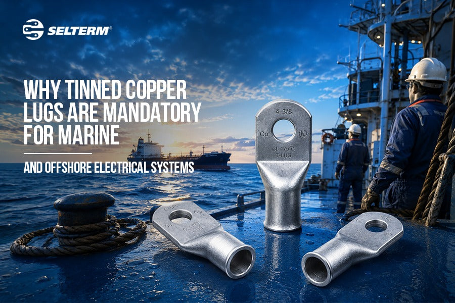 Why Tinned Copper Lugs are Mandatory for Marine and Offshore Electrical Systems