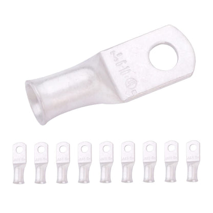 6 AWG (6 Gauge) #10 Stud, Tinned Copper Battery Cable Ends, Wire Lugs, Marine Grade, MD0610P