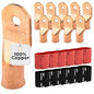 4/0 AWG (0000 Gauge) (XL), 5/16" Stud, Bare Copper Battery Cable Ends, Wire Lugs, Heavy Duty, MD4056UXL
