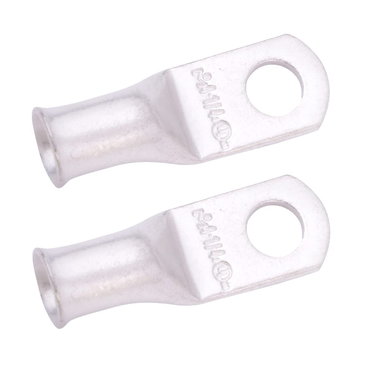 4 AWG (4 Gauge) 1/4" Stud, Tinned Copper Battery Cable Ends, Wire Lugs, Marine Grade, MD0414P