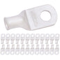 6 AWG (6 Gauge) 1/4" Stud, (Wide Pad) Tinned Copper Battery Cable Ends, Wire Lugs, Marine Grade, MD0614PW