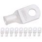 6 AWG (6 Gauge) 1/4" Stud, (Wide Pad) Tinned Copper Battery Cable Ends, Wire Lugs, Marine Grade, MD0614PW