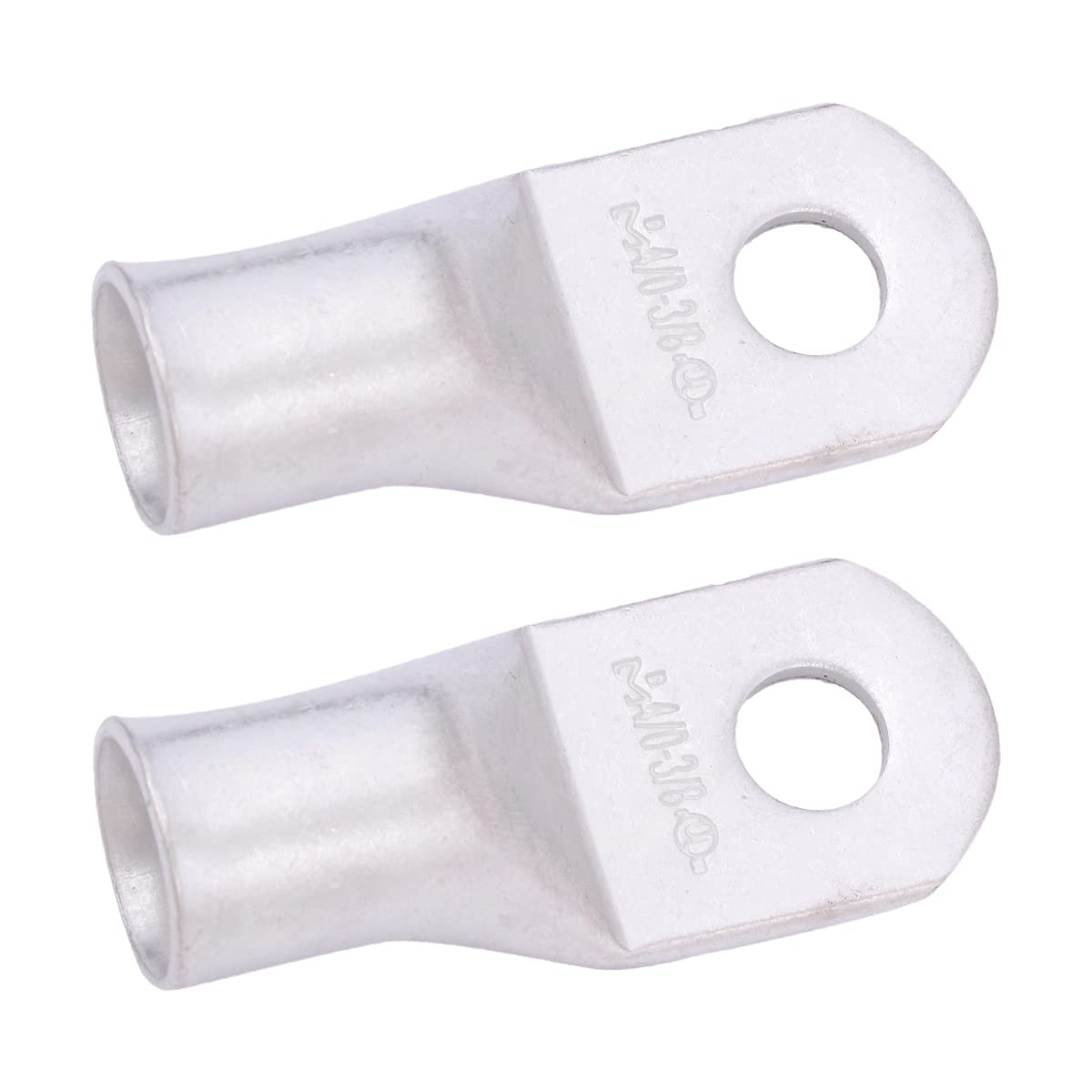 4/0 AWG (0000 Gauge) 3/8" Stud, Tinned Copper Battery Cable Ends, Wire Lugs, Marine Grade, MD4038P
