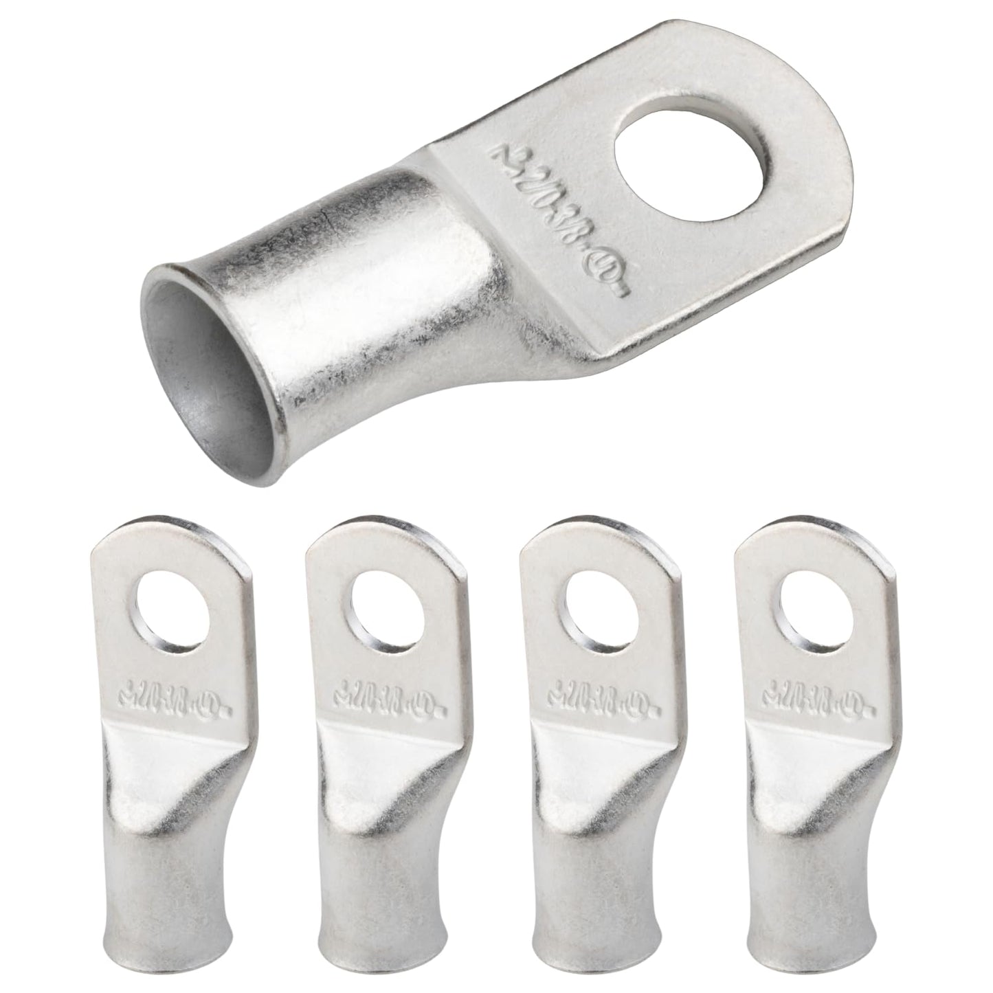 2/0 AWG (00 Gauge) 3/8" Stud, Tinned Copper Battery Cable Ends, Wire Lugs, Marine Grade, MD2038P