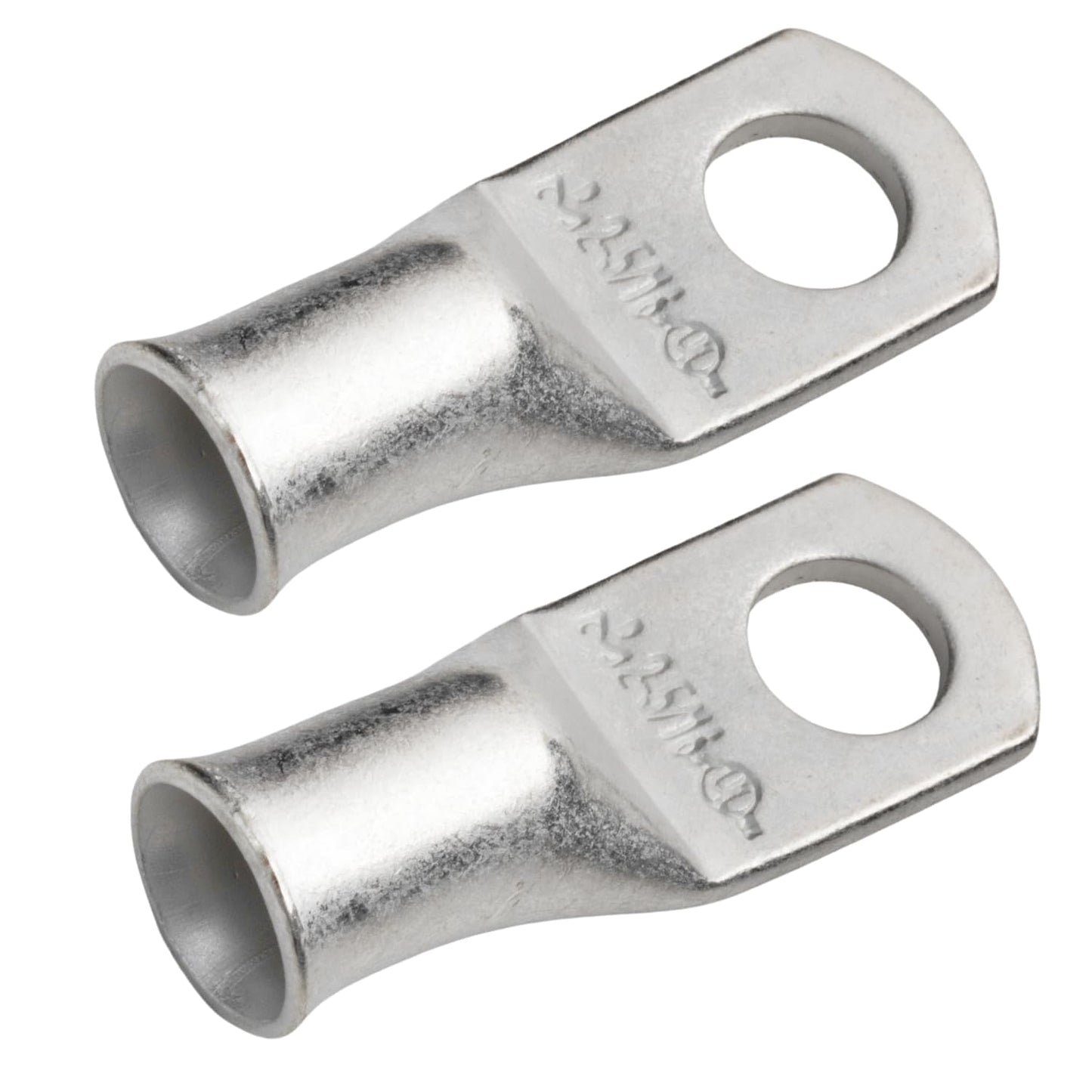 2 AWG (2 Gauge) 5/16" Stud, Tinned Copper Battery Cable Ends, Wire Lugs, Marine Grade, MD0256P
