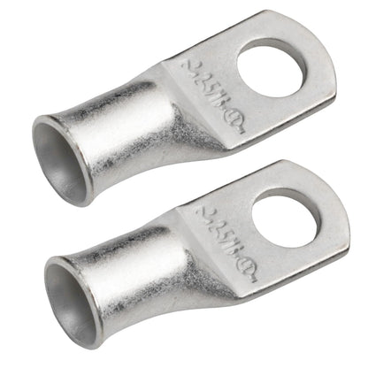 2 AWG (2 Gauge) 5/16" Stud, Tinned Copper Battery Cable Ends, Wire Lugs, Marine Grade, MD0256P