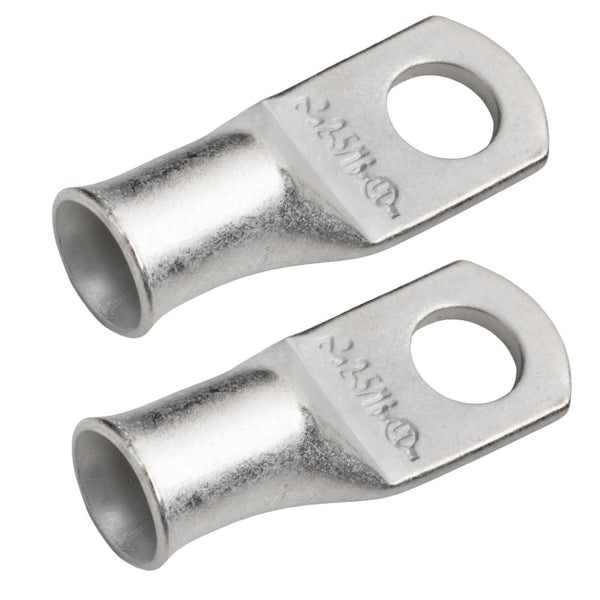 2 AWG (2 Gauge) 5/16" Stud, Tinned Copper Battery Cable Ends, Wire Lugs, Marine Grade, MD0256P