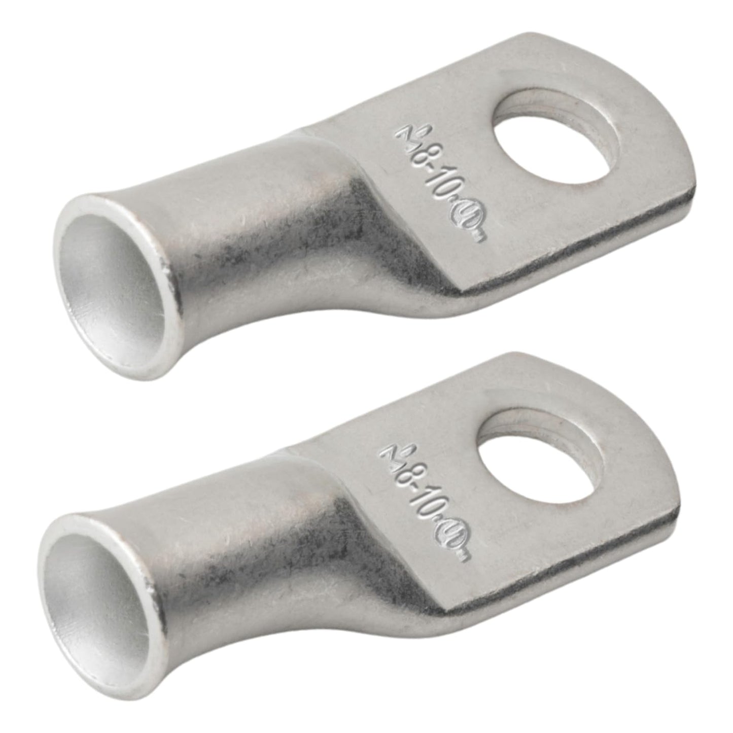 8 AWG (8 Gauge) #10 Stud, Tinned Copper Battery Cable Ends, Wire Lugs, Marine Grade, MD0810P