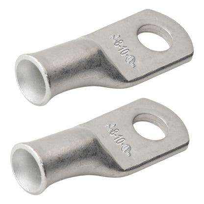 8 AWG (8 Gauge) #10 Stud, Tinned Copper Battery Cable Ends, Wire Lugs, Marine Grade, MD0810P