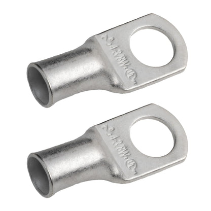 4 AWG (4 Gauge) 3/8" Stud, (Wide Pad) Tinned Copper Battery Cable Ends, Wire Lugs, Marine Grade, MD0438PW