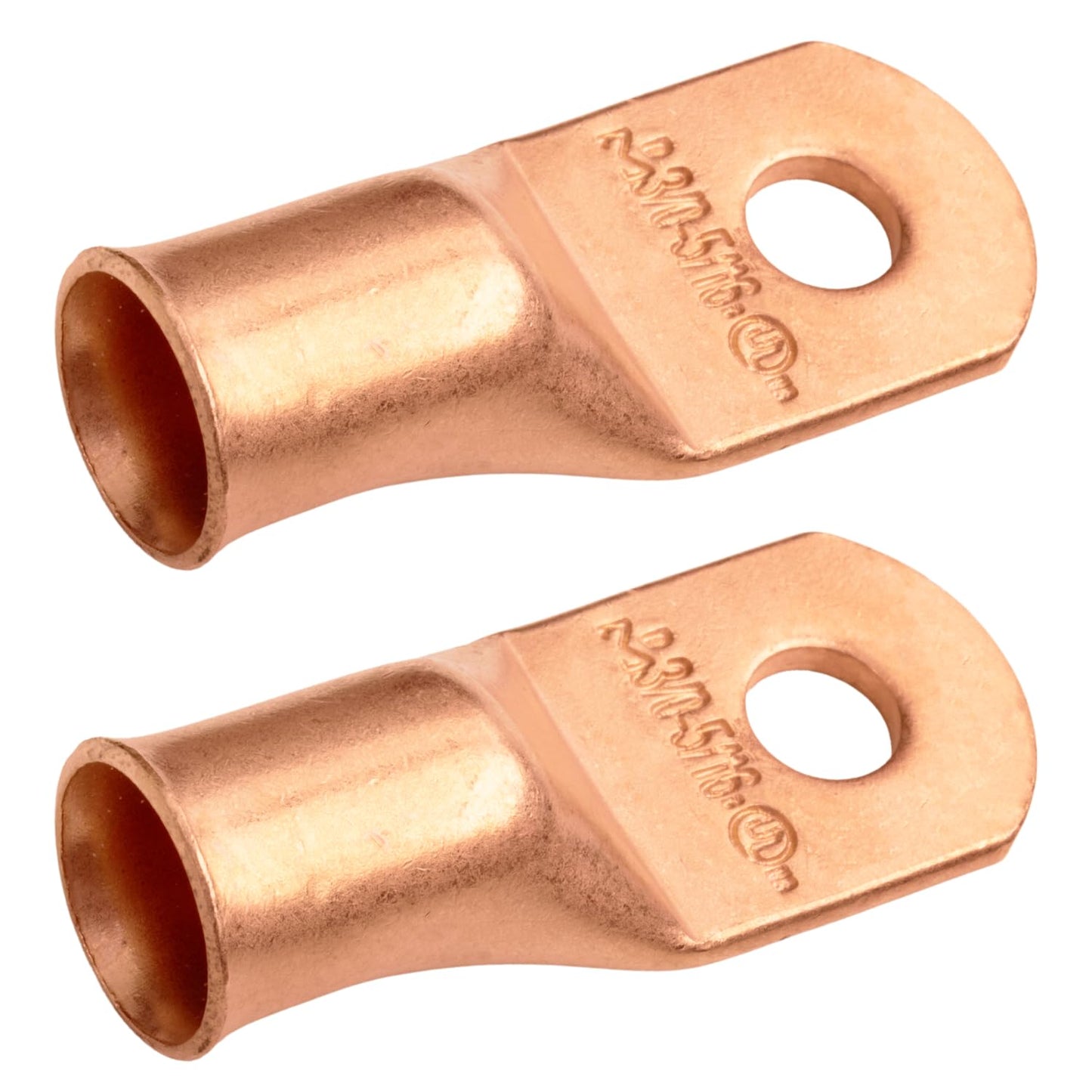 3/0 AWG (000 Gauge) 5/16" Stud, Bare Copper Battery Cable Ends, Wire Lugs, Heavy Duty, MD3056U