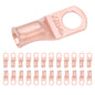 2 AWG (2 Gauge) 3/8" Stud, Bare Copper Battery Cable Ends, Wire Lugs, Heavy Duty, MD0238U
