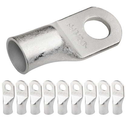 4/0 AWG (0000 Gauge) 1/2" Stud, Tinned Copper Battery Cable Ends, Wire Lugs, Marine Grade, MD4012P