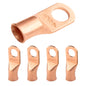 2/0 AWG (00 Gauge) 1/2" Stud, Bare Copper Battery Cable Ends, Wire Lugs, Heavy Duty, MD2012U