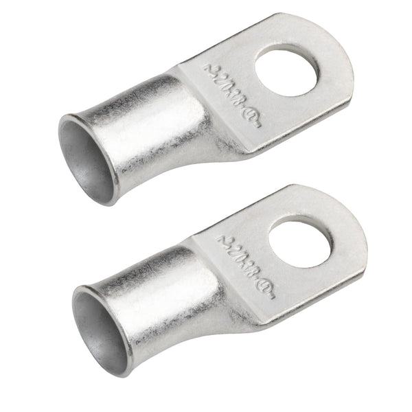 2/0 AWG (00 Gauge) 3/8" Stud, Tinned Copper Battery Cable Ends, Wire Lugs, Marine Grade, MD2038P