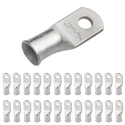 1AWG (1 Gauge) 1/4" Stud, Tinned Copper Battery Cable Ends, Wire Lugs, Marine Grade, MD0114P