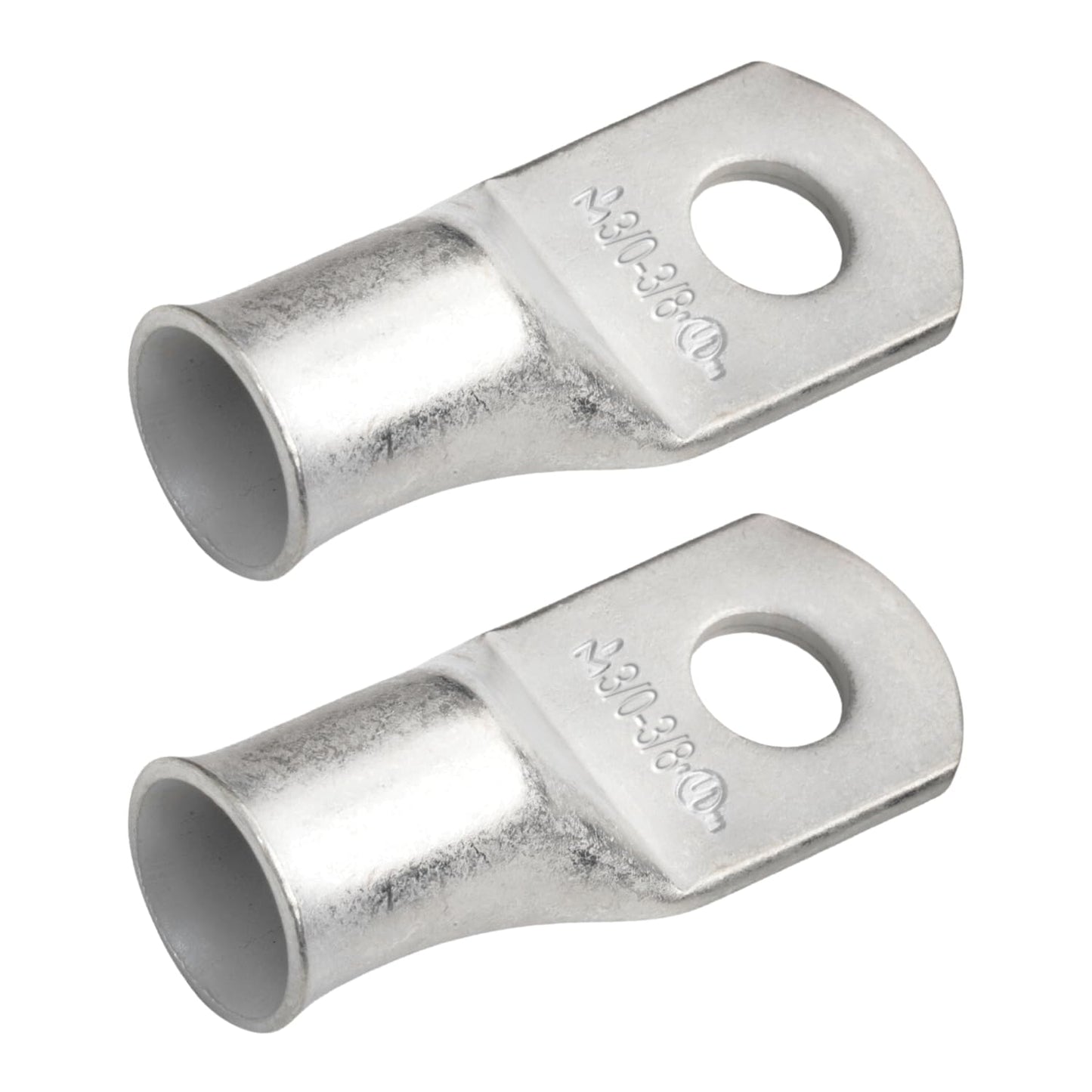 3/0 AWG (000 Gauge) 3/8" Stud, Tinned Copper Battery Cable Ends, Wire Lugs, Marine Grade, MD3038P