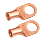 4 AWG (4 Gauge) 1/2" Stud, Bare Copper Battery Cable Ends, Wire Lugs, Heavy Duty, MD0412UX