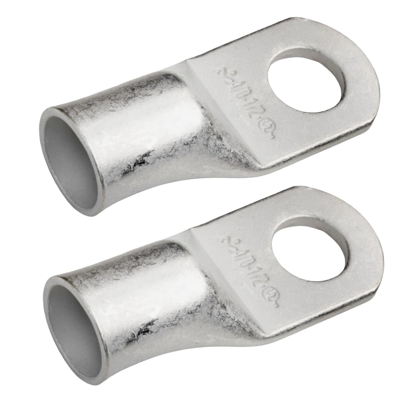 4/0 AWG (0000 Gauge) 1/2" Stud, Tinned Copper Battery Cable Ends, Wire Lugs, Marine Grade, MD4012P