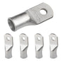 1/0 AWG (0 Gauge) 1/4" Stud, Tinned Copper Battery Cable Ends, Wire Lugs, Marine Grade, MD1014P