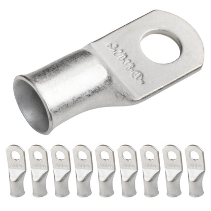 2/0 AWG (00 Gauge) 3/8" Stud, Tinned Copper Battery Cable Ends, Wire Lugs, Marine Grade, MD2038P