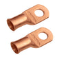 1/0 AWG (0 Gauge) 3/8" Stud, (Wide Pad) Bare Copper Battery Cable Ends, Wire Lugs, Heavy Duty, MD1038UW