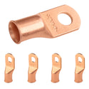 2/0 AWG (00 Gauge) 3/8" Stud, Bare Copper Battery Cable Ends, Wire Lugs, Heavy Duty, MD2038U