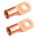 2/0 AWG (00 Gauge) 3/8" Stud, Bare Copper Battery Cable Ends, Wire Lugs, Heavy Duty, MD2038U