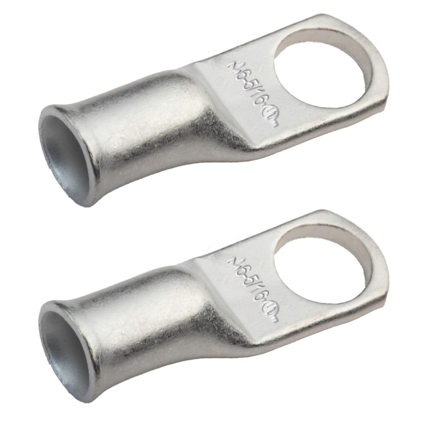 6 AWG (6 Gauge) 5/16" Stud, Tinned Copper Battery Cable Ends, Wire Lugs, Marine Grade, MD0656P
