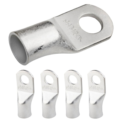 4/0 AWG (0000 Gauge) 1/2" Stud, Tinned Copper Battery Cable Ends, Wire Lugs, Marine Grade, MD4012P