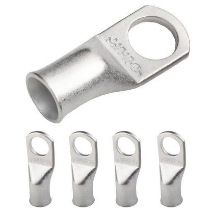 1/0 AWG (0 Gauge) 1/2" Stud, Tinned Copper Battery Cable Ends, Wire Lugs, Marine Grade, MD1012P