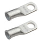 6 AWG (6 Gauge) 1/4" Stud, Tinned Copper Battery Cable Ends, Wire Lugs, Marine Grade, MD0614P