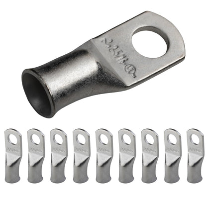 2 AWG (2 Gauge) 5/16" Stud, Tinned Copper Battery Cable Ends, Wire Lugs, Marine Grade, MD0256P