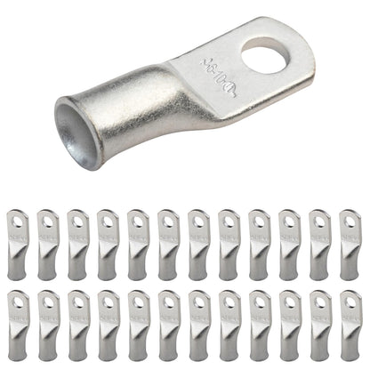 6 AWG (6 Gauge) #10 Stud, Tinned Copper Battery Cable Ends, Wire Lugs, Marine Grade, MD0610P
