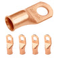 3/0 AWG (000 Gauge) 1/2" Stud, Bare Copper Battery Cable Ends, Wire Lugs, Heavy Duty, MD3012U