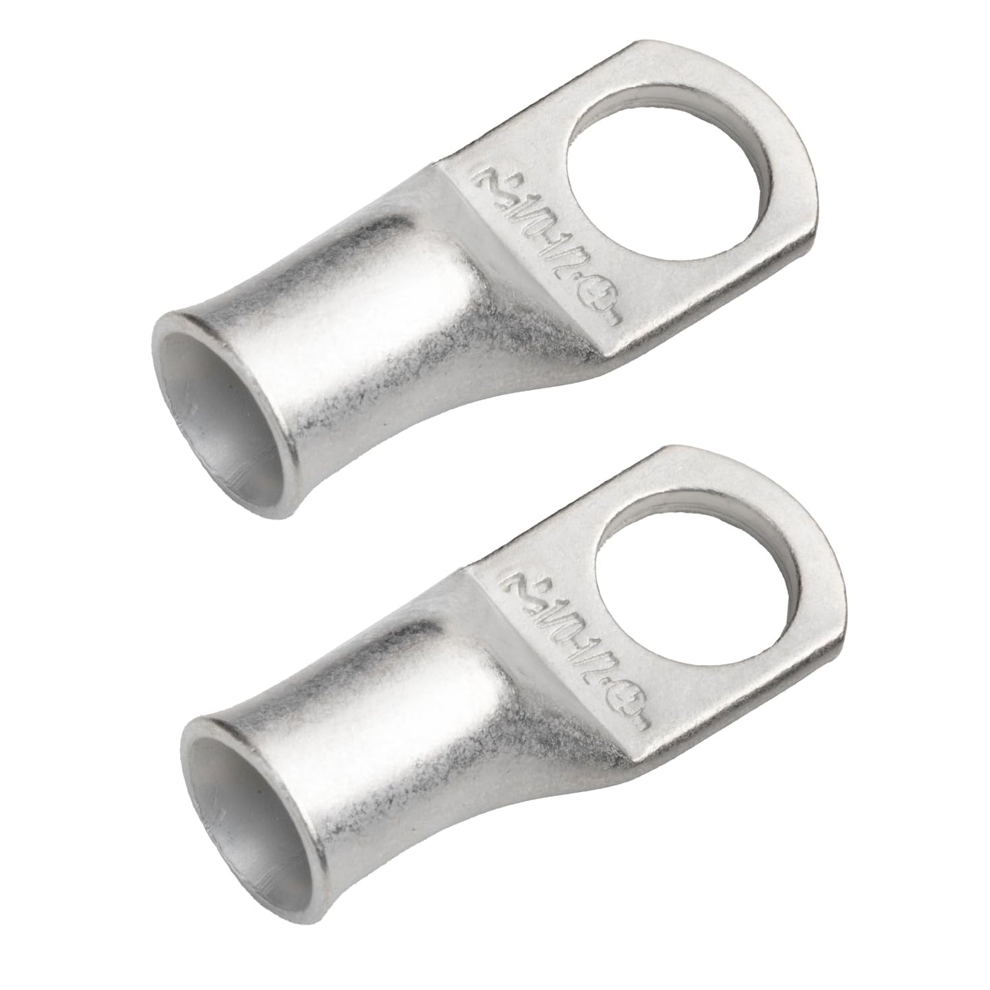 1/0 AWG (0 Gauge) 1/2" Stud, Tinned Copper Battery Cable Ends, Wire Lugs, Marine Grade, MD1012P