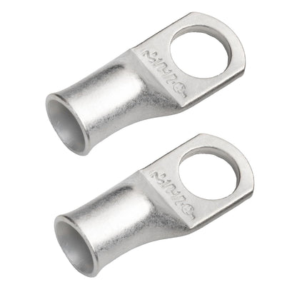 1/0 AWG (0 Gauge) 1/2" Stud, Tinned Copper Battery Cable Ends, Wire Lugs, Marine Grade, MD1012P