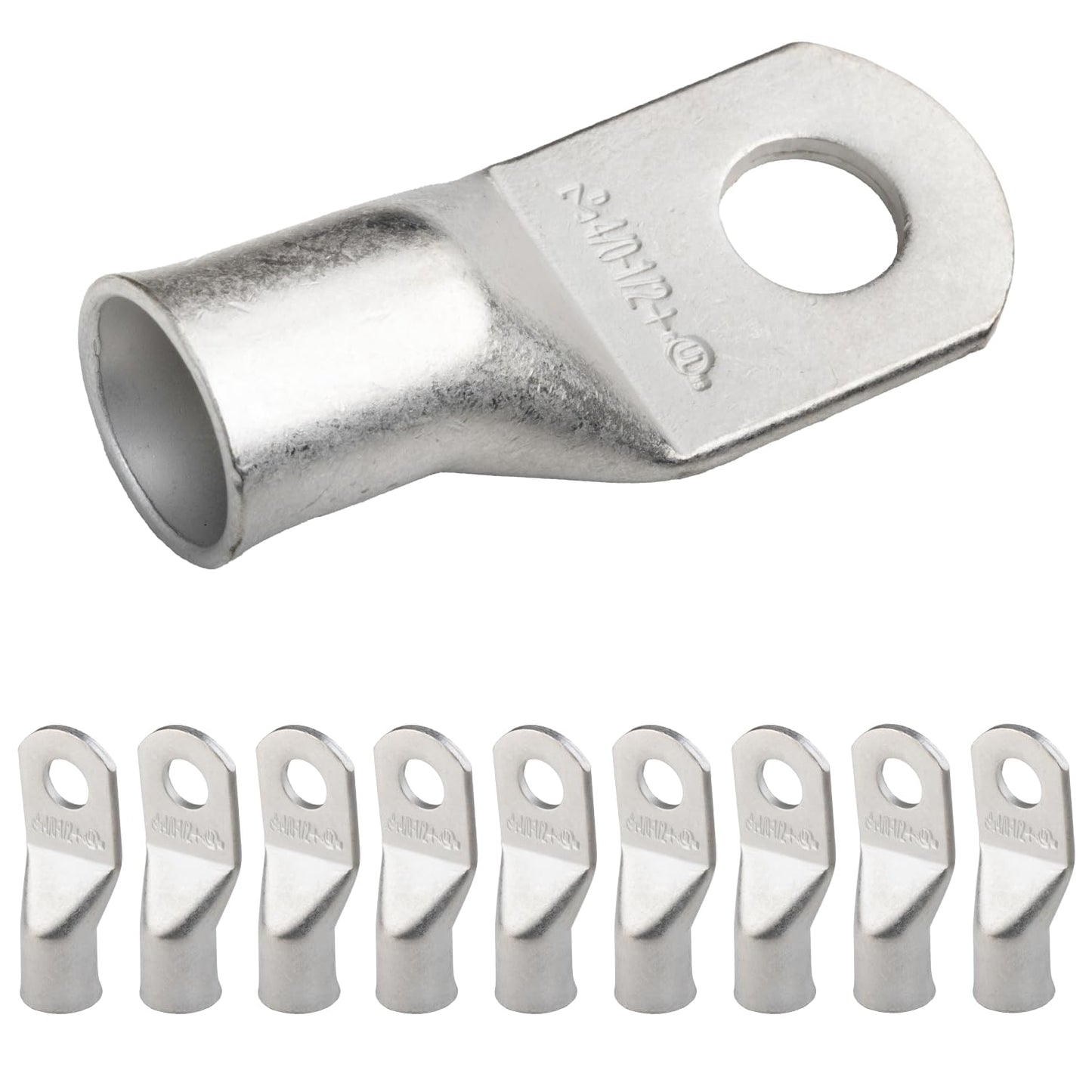 4/0 AWG (0000 Gauge) (XL), 1/2" Stud, Tinned Copper Battery Cable Ends, Wire Lugs, Marine Grade, MD4012PXL