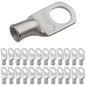 6 AWG (6 Gauge) 3/8" Stud, Tinned Copper Battery Cable Ends, Wire Lugs, Marine Grade, MD0638PW