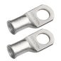 1/0 AWG (0 Gauge) 1/2" Stud, (Wide Pad) Tinned Copper Battery Cable Ends, Wire Lugs, Marine Grade, MD1012PW