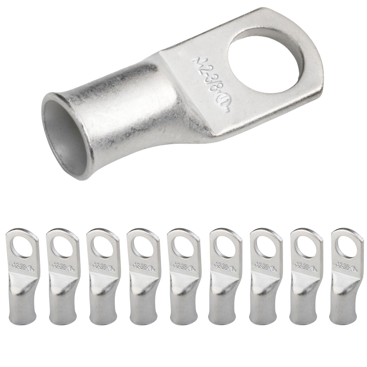 UL Listed 2 Gauge Tinned Copper Battery Lugs (3/8