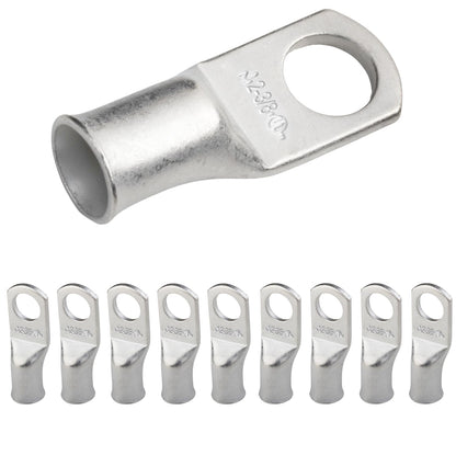 2 AWG (2 Gauge) 3/8" Stud, Tinned Copper Battery Cable Ends, Wire Lugs, Marine Grade, MD0238P